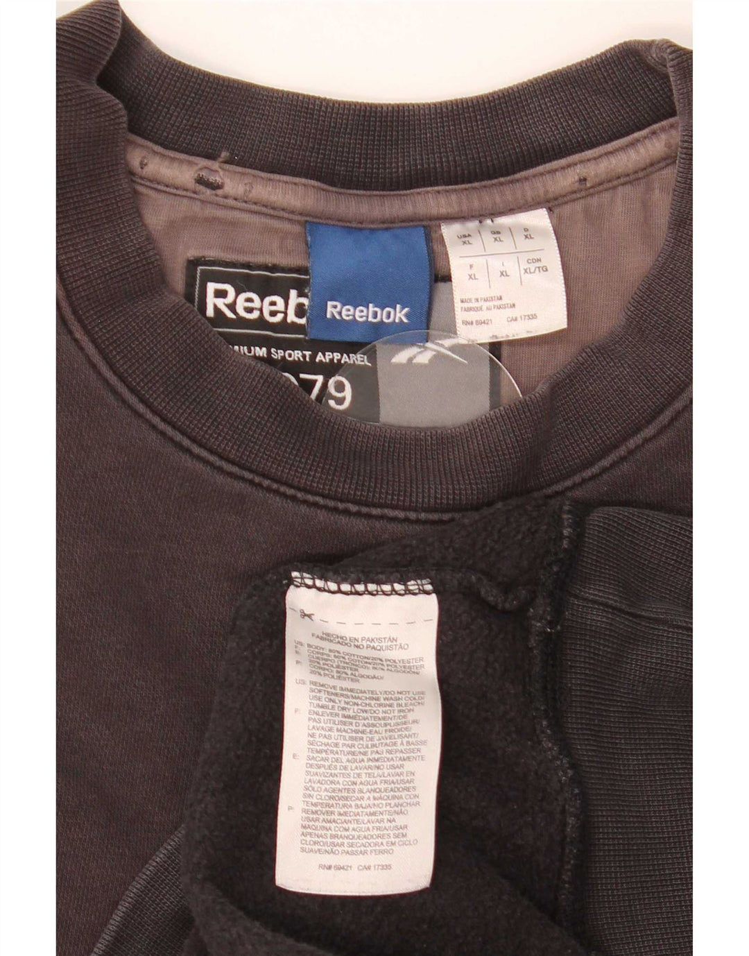 Мужской свитер Reebok XL, черный хлопок