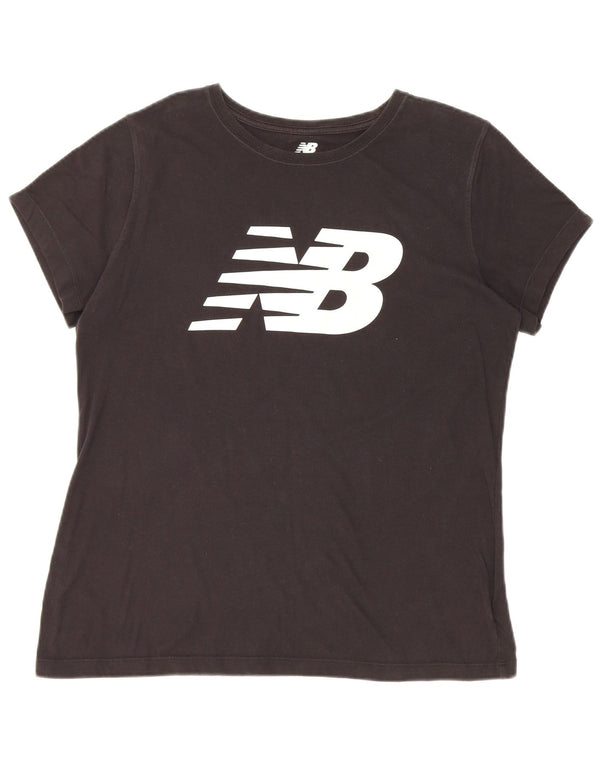 Мужская футболка с рисунком New Balance, большой черный хлопковый топ