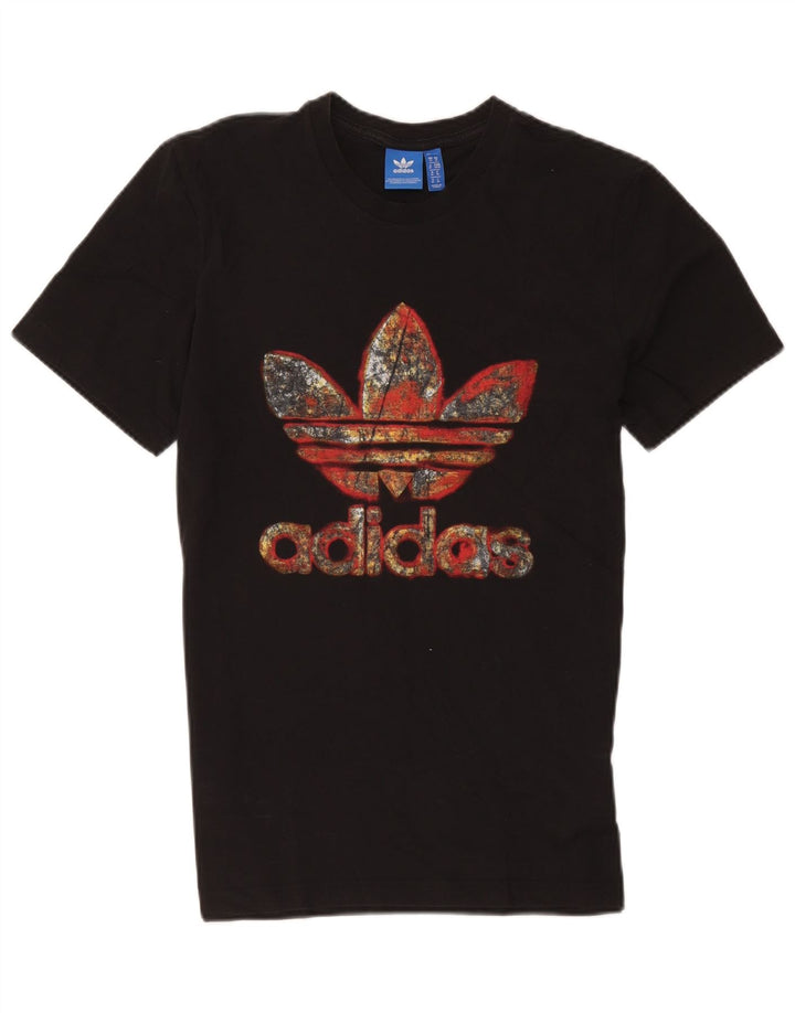 Мужская футболка с рисунком Adidas Top Medium Black Cotton