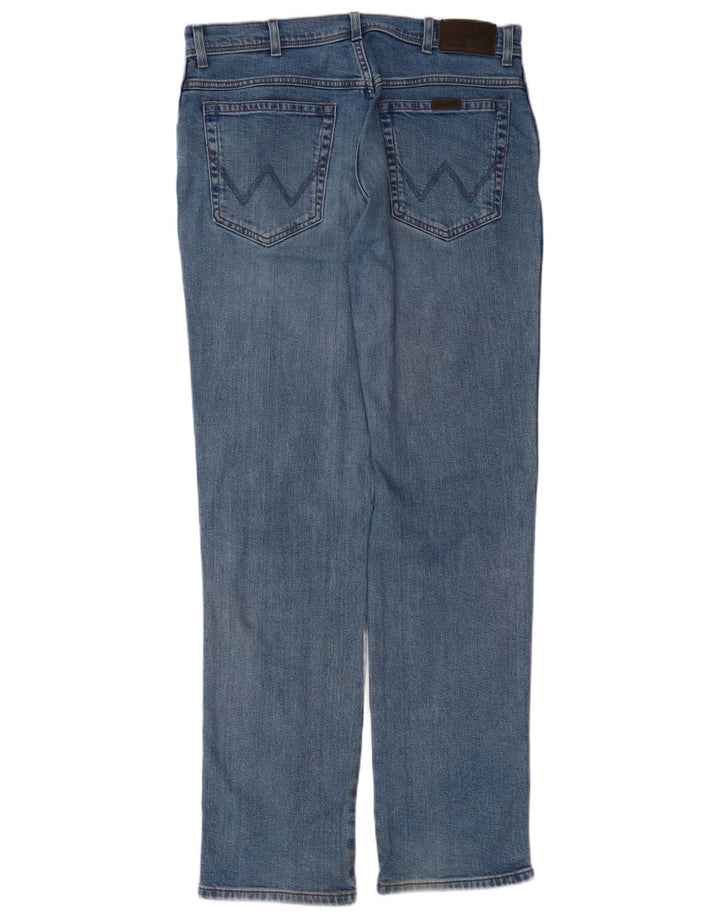 Джинсы мужские прямые WRANGLER W36 L34 синие, хлопок