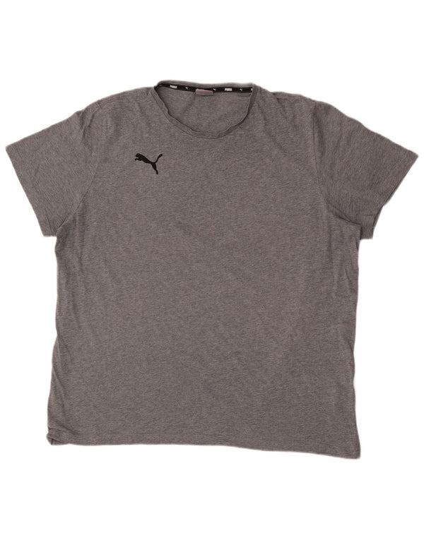 Мужская футболка Puma 2XL серая, хлопок