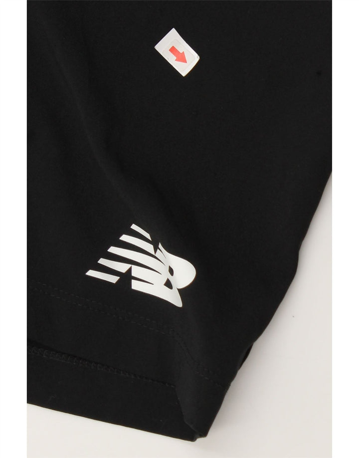 Мужские спортивные шорты New Balance с рисунком, большие черные из полиэстера