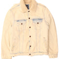 Мужская джинсовая куртка Zara Sherpa UK 36, маленькая, бежевый, хлопок