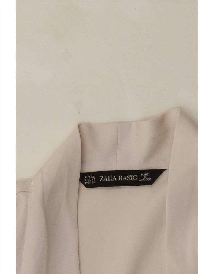 Женская блузка оверсайз с длинными рукавами Zara UK 6 XS, белая