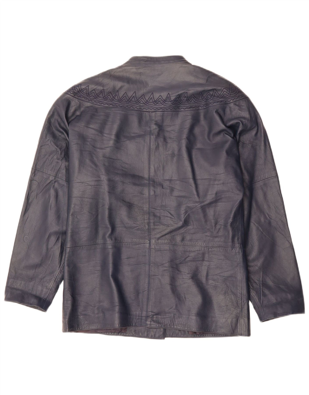 GENNY Женская кожаная куртка оверсайз EU 34 XS Темно-синий