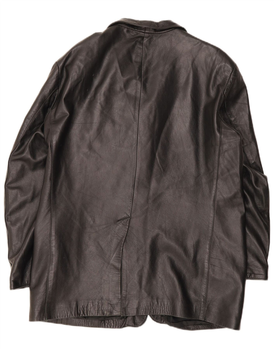Винтажная мужская кожаная куртка IT 54 2XL черная