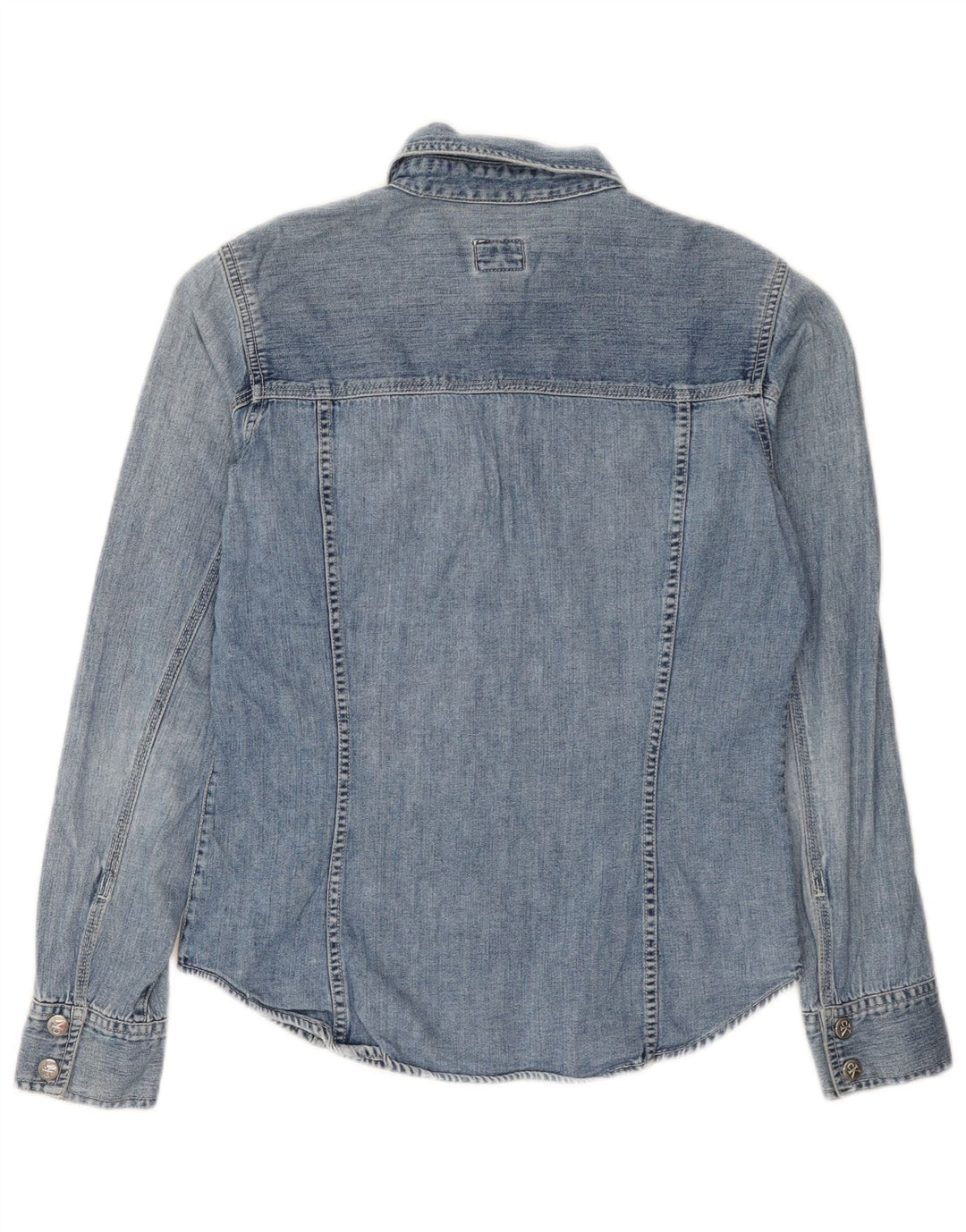 Женская джинсовая рубашка Calvin Klein Jeans, хлопок среднего синего цвета