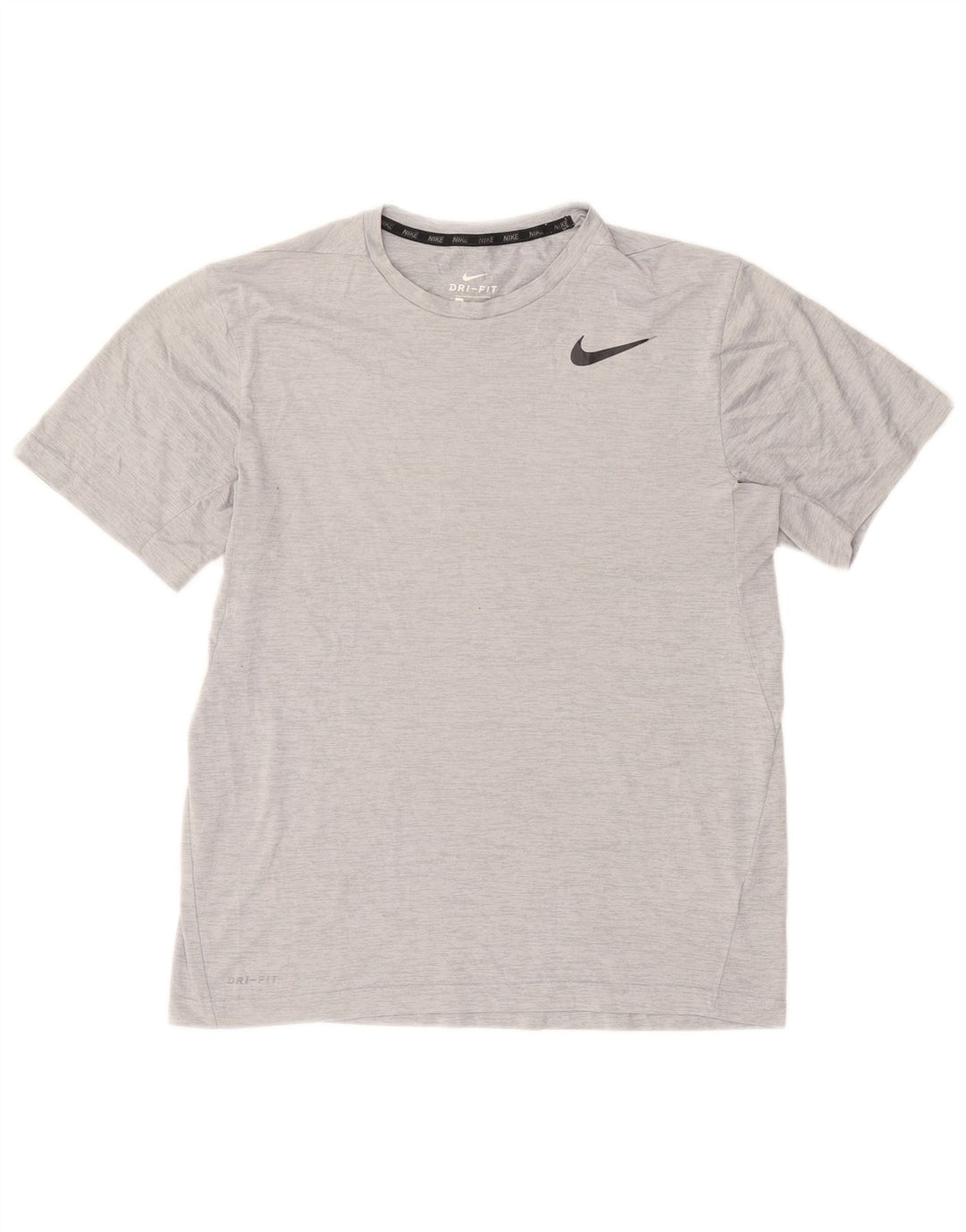 Мужская футболка Nike Dri Fit из полиэстера среднего серого цвета с крапинками