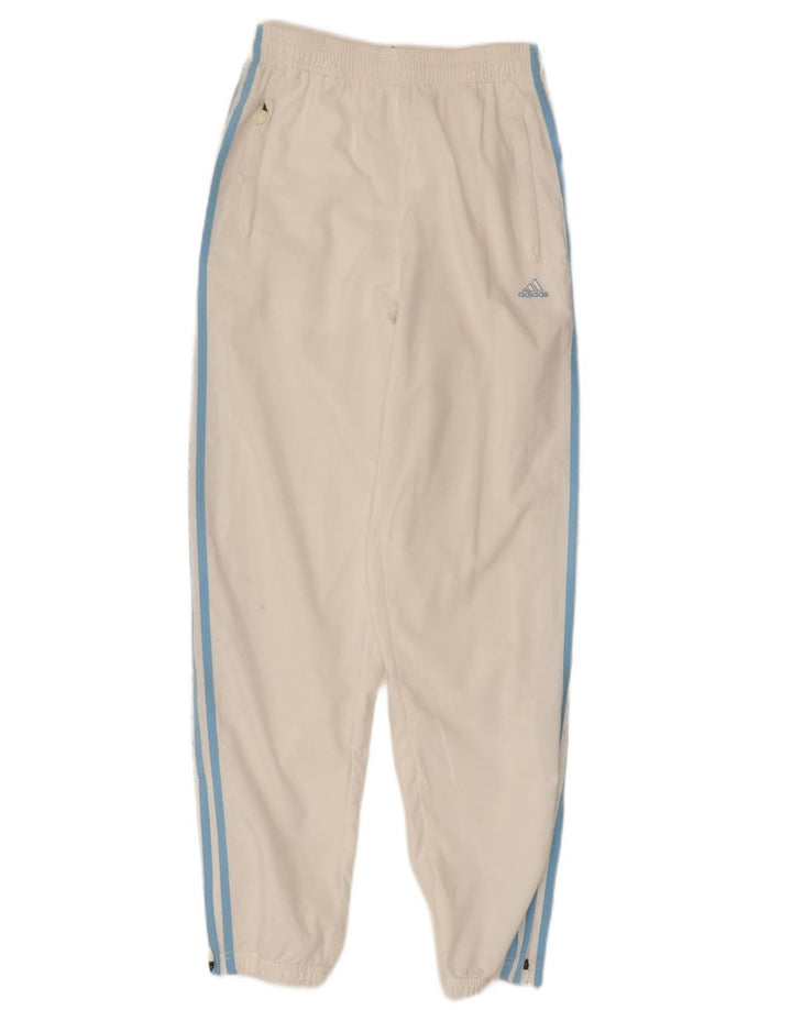 Женские спортивные брюки ADIDAS Джоггеры UK 10, маленькие белые, полиэстер