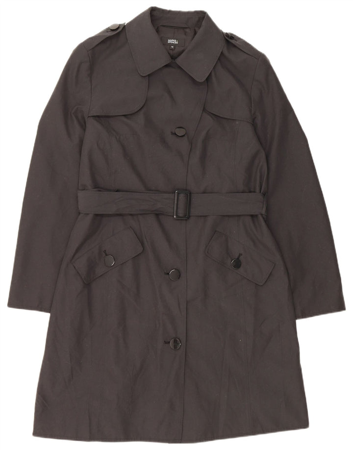 Женский тренч MARKS & SPENCER UK 14 XL, полиэстер, черный