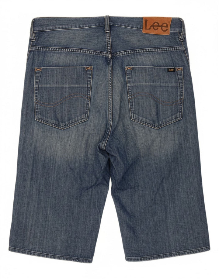 LEE Mens Denim Bermuda Shorts W28 Medium Blue Cotton