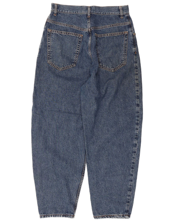 Женские укороченные зауженные джинсы с высокой талией Topshop W28 L25, синий хлопок