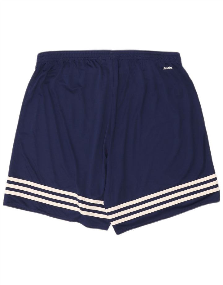 Мужские спортивные шорты Adidas Climalite XL темно-синие из полиэстера