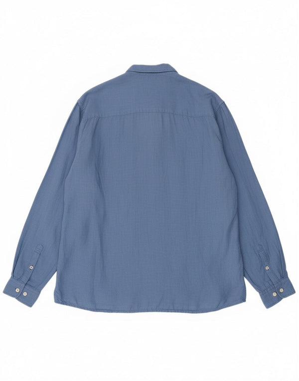 Мужская повседневная рубашка Fat Face XL, синяя льняная