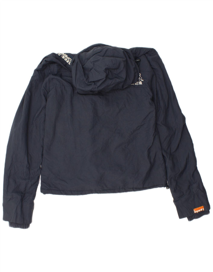 Женская ветровка с графическим рисунком Superdry UK 10, маленькая, темно-синяя