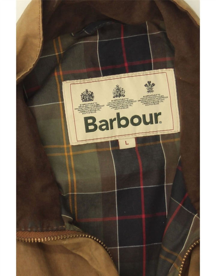 Мужская куртка Barbour из вощеного хлопка UK 40, большой коричневый хлопок