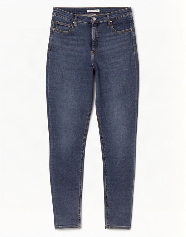 Calvin Klein Womens High Rise Skinny Jeans W32 L32 Blue Cotton