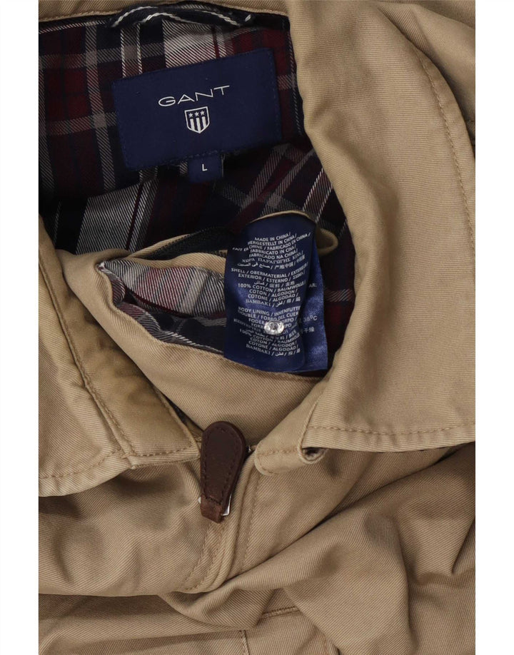 Мужская куртка-бомбер Gant UK 40, большая, бежевая, хлопок