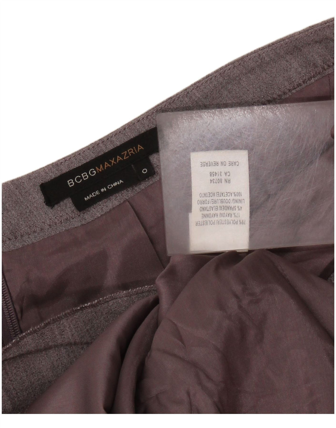 BCBGMAXAZRIA Женская юбка-труба США 0 XS W28 Серый полиэстер