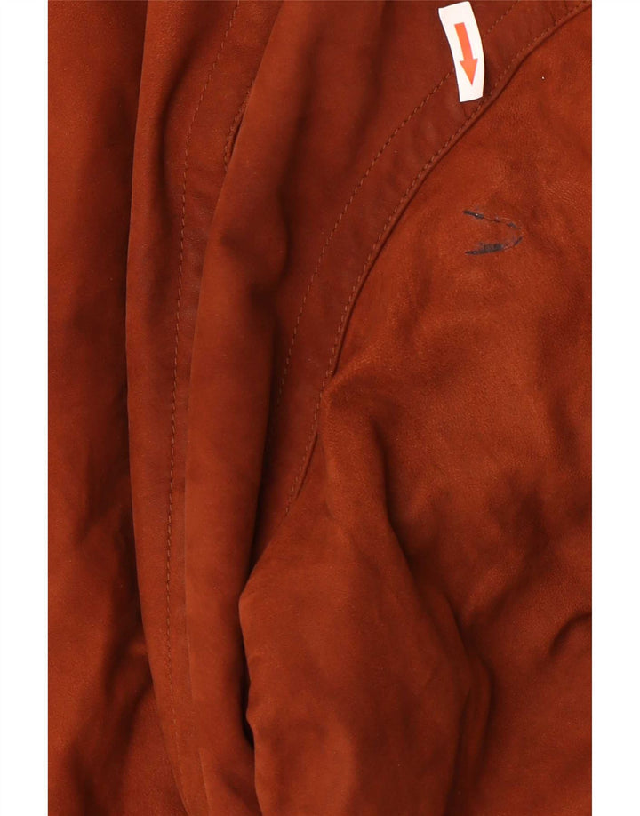 Мужская замшевая куртка Maddox IT 52 XL Коричневая с цветными блоками