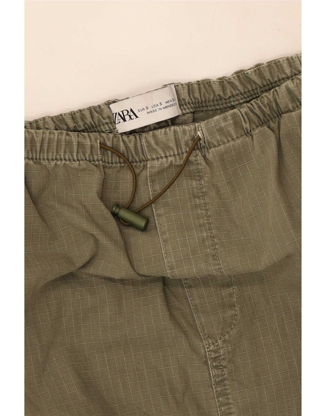 Женская длинная юбка Zara, маленькая W26, хаки в клетку