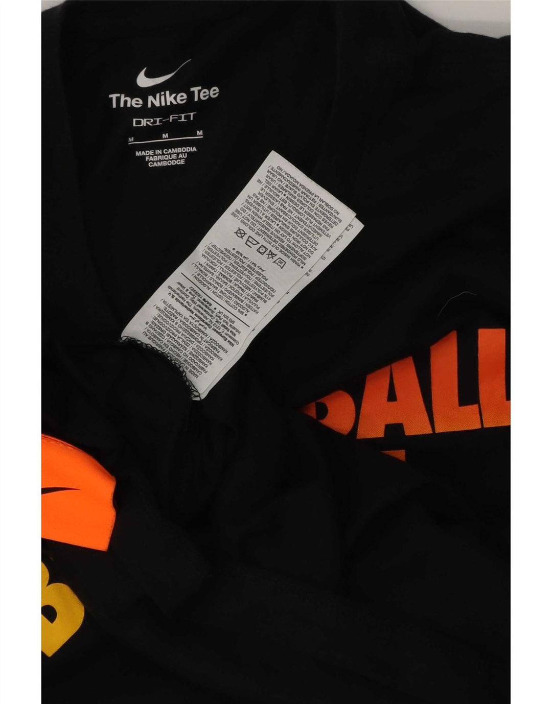 Мужская футболка с графическим рисунком Nike, средний черный хлопок