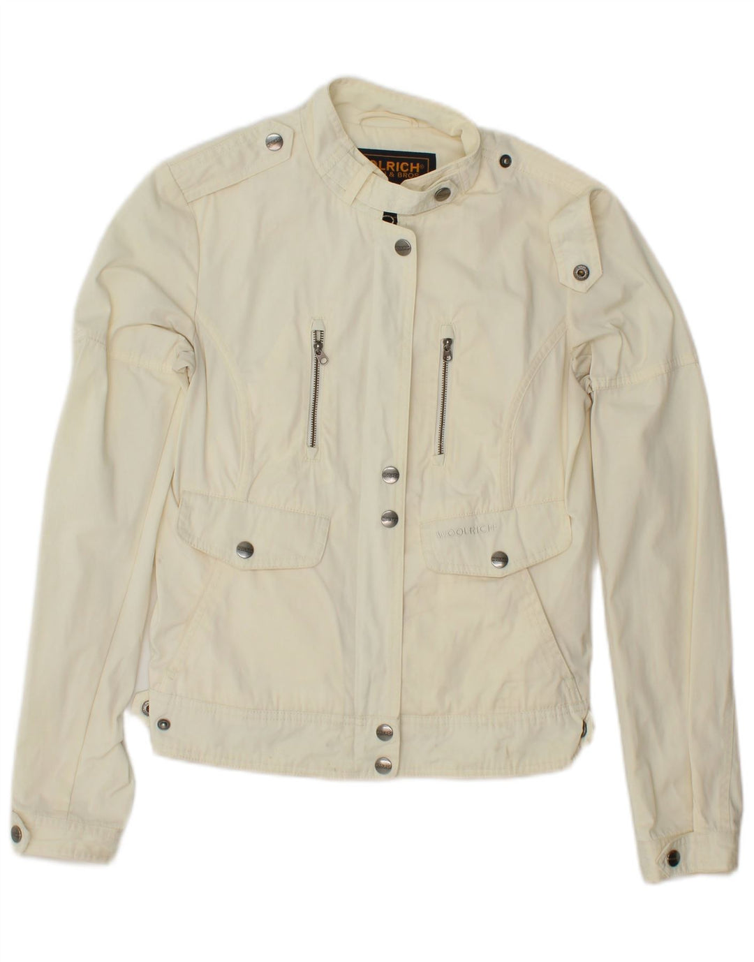 Женская куртка WOOLRICH UK 10, маленький цвет, полиэстер белого цвета