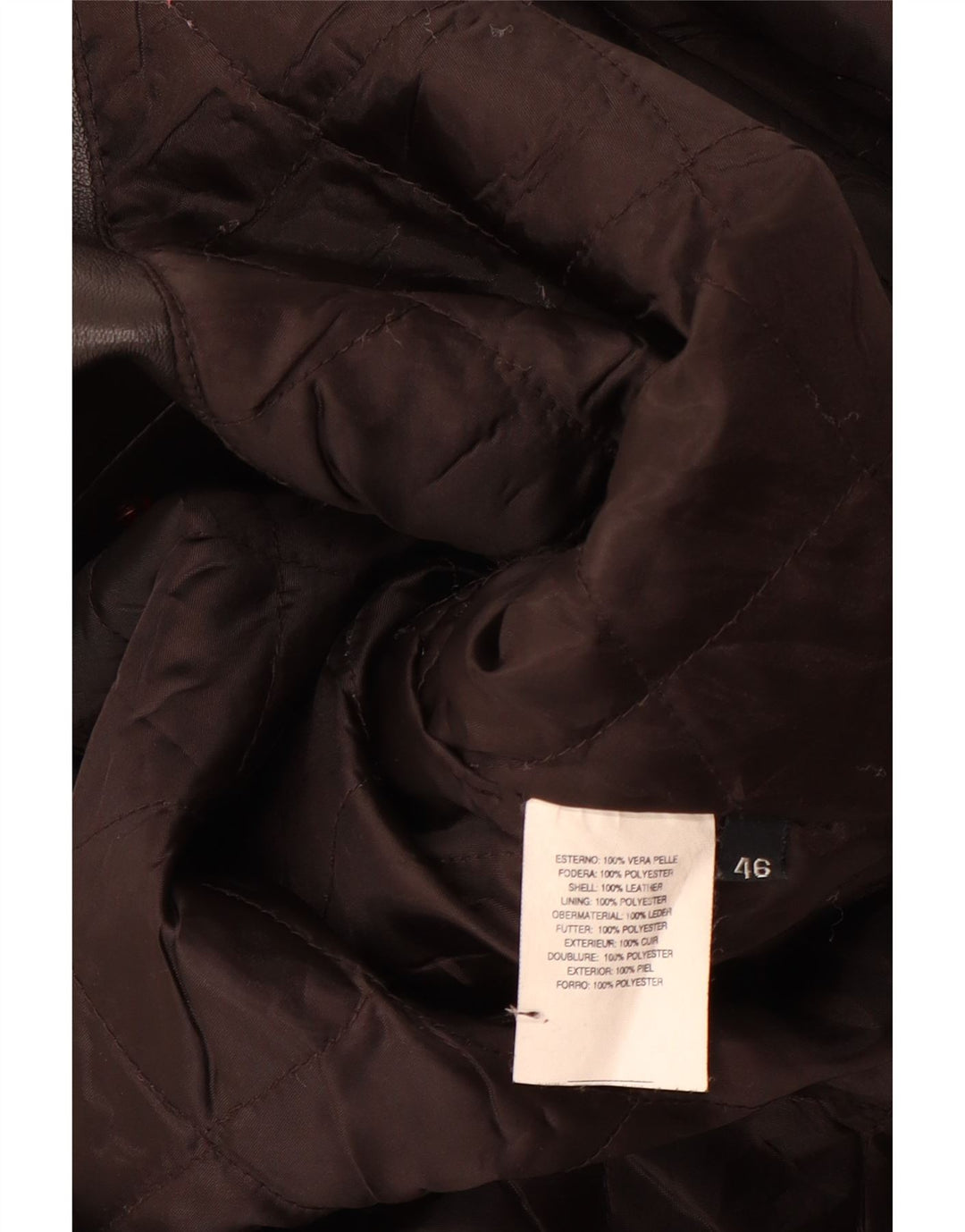 Винтажное женское кожаное пальто IT 46, большое черное кожаное