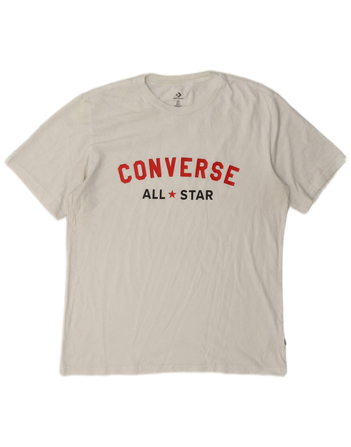 Мужская футболка Converse с рисунком, большой белый хлопок