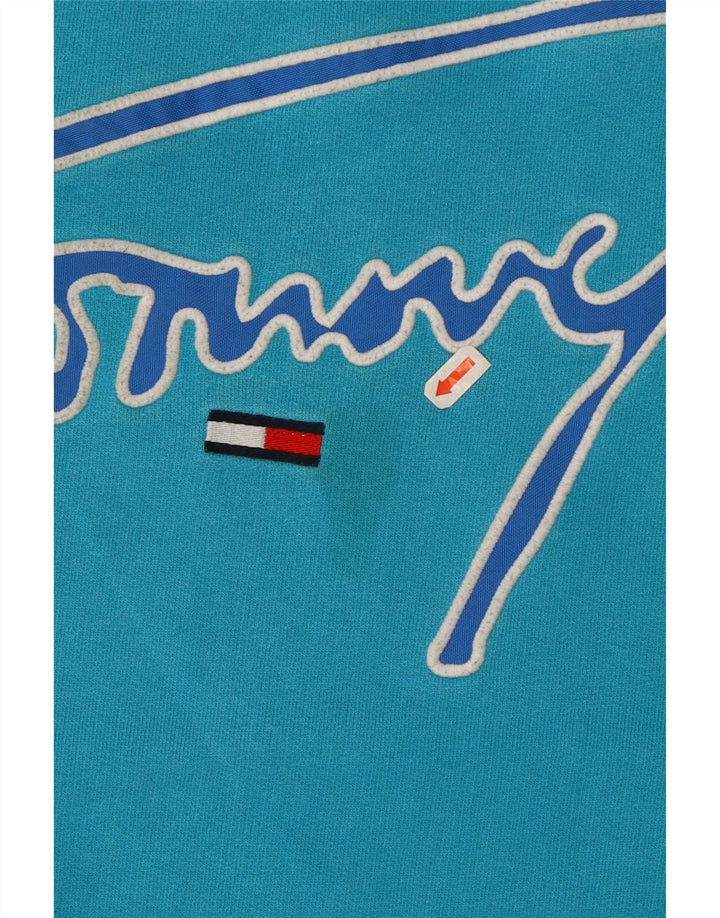 Мужской свитшот с рисунком Tommy Hilfiger, маленький синий хлопковый джемпер