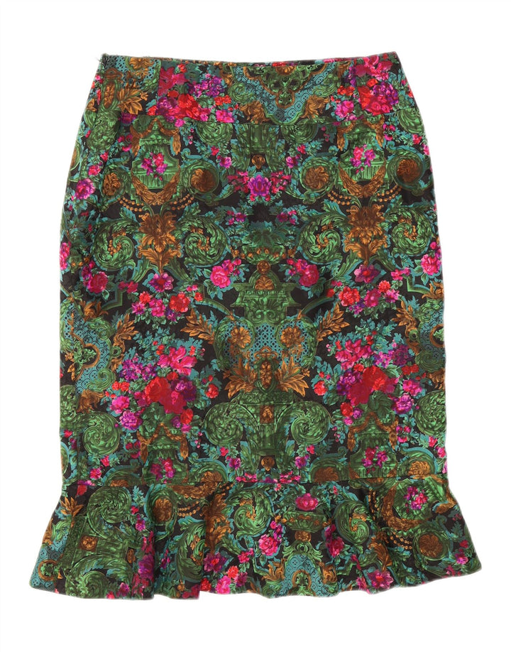 VINTAGE Womens Trumpet Skirt W28 Medium  Multicoloured Floral Vintage Vintage and Second-Hand Vintage from Messina Hembry 