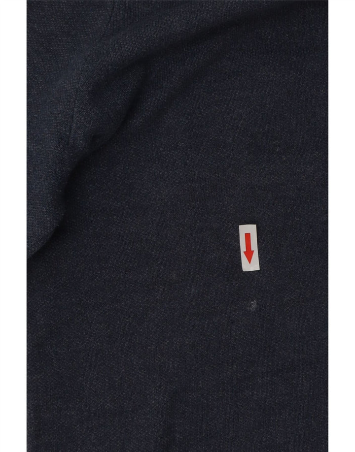 Мужской джемпер с круглым вырезом White Stuff, средний темно-синий хлопковый свитер