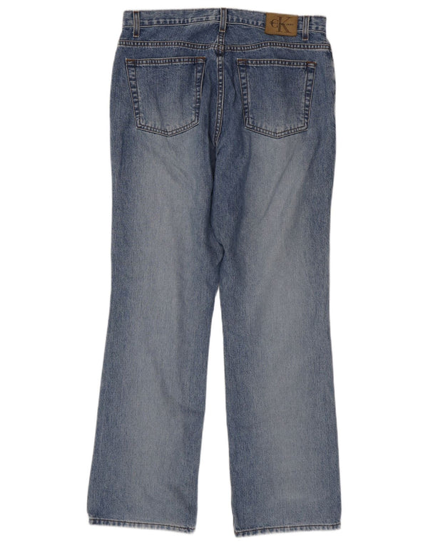 Женские прямые джинсы Calvin Klein US 12, большие размеры W32 L32, синий хлопок