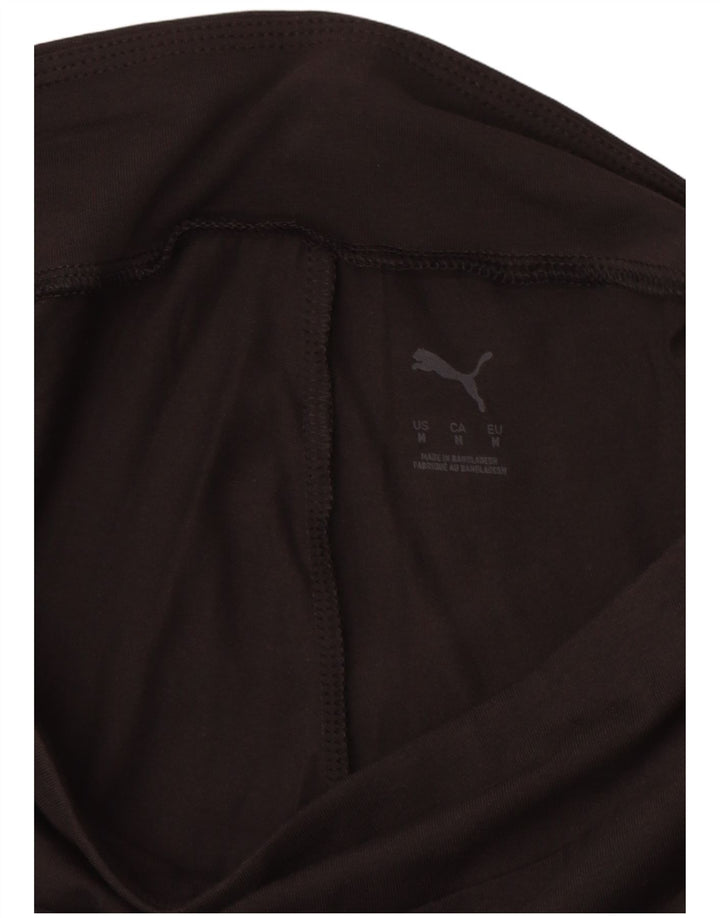 Женские леггинсы с рисунком PUMA UK 12, средний черный хлопок, черный