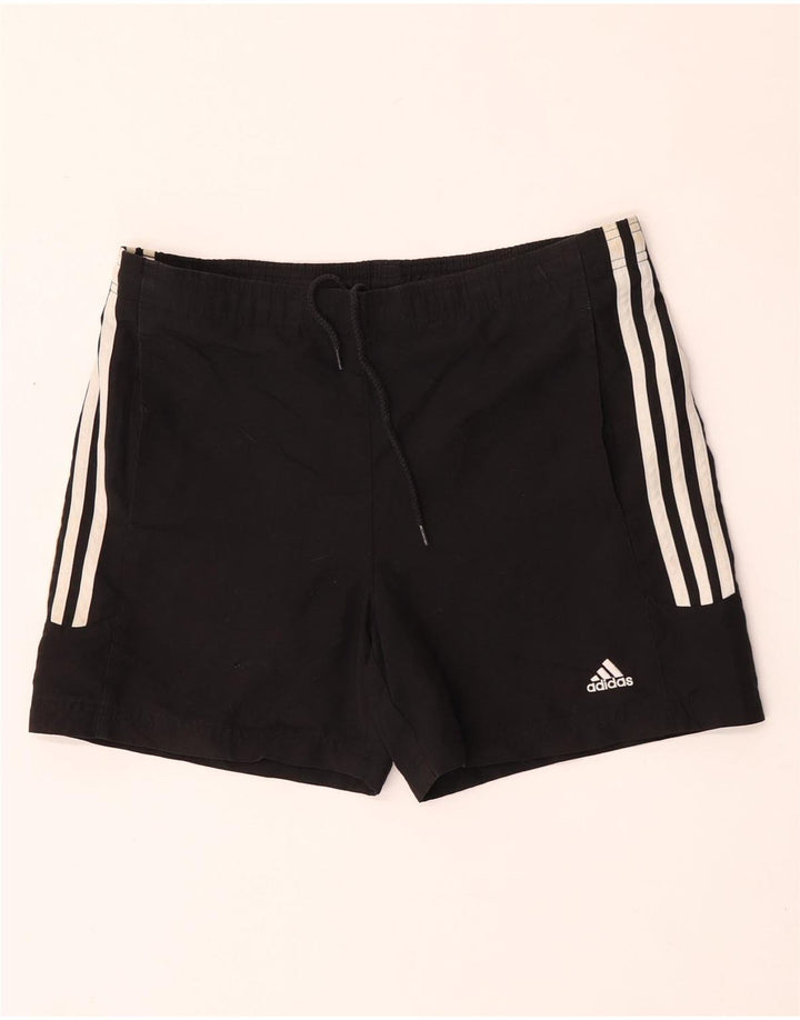 Женские спортивные шорты Adidas UK 10, маленькие черные из полиэстера