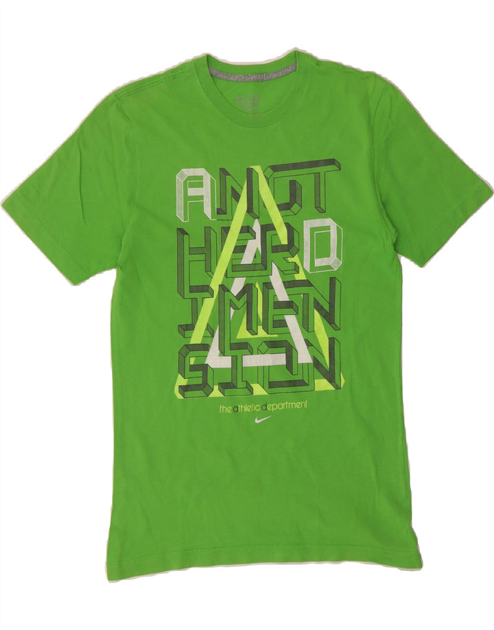 NIKE Mens Standard Fit Graphic T-Shirt Top Medium Green Vintage Nike and Second-Hand Nike from Messina Hembry 