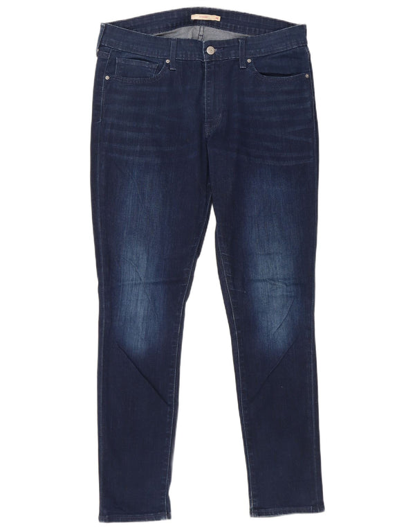 Levi's Womens 711 Skinny Jeans W32 L30 Navy Blue Cotton