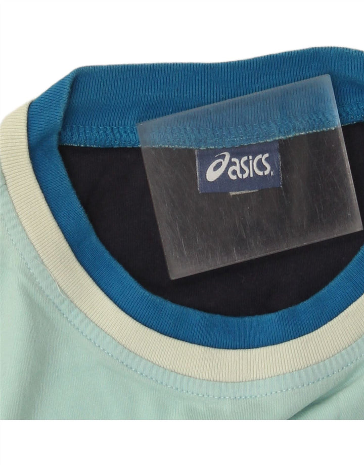 Мужская футболка с рисунком Asics, средний бирюзовый цвет