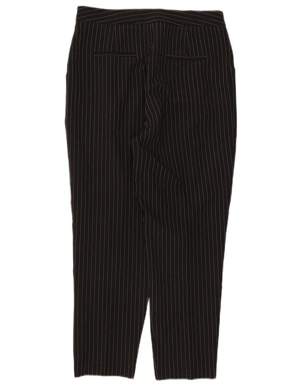Женские укороченные брюки чинос Topshop UK 12 Medium W30 L25, черные в тонкую полоску