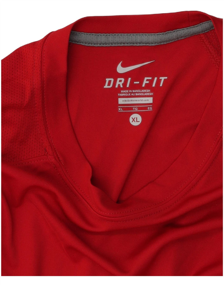 Мужская футболка Nike Dri Fit Top XL, красный полиэстер
