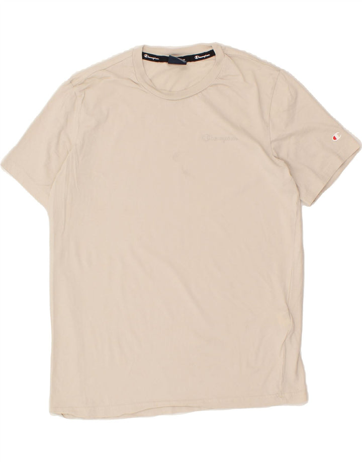 CHAMPION Mens T-Shirt Top Medium Beige Cotton Vintage Champion and Second-Hand Champion from Messina Hembry 