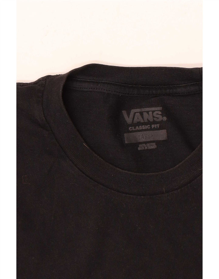 Мужская футболка классического кроя Vans, большой черный хлопковый топ