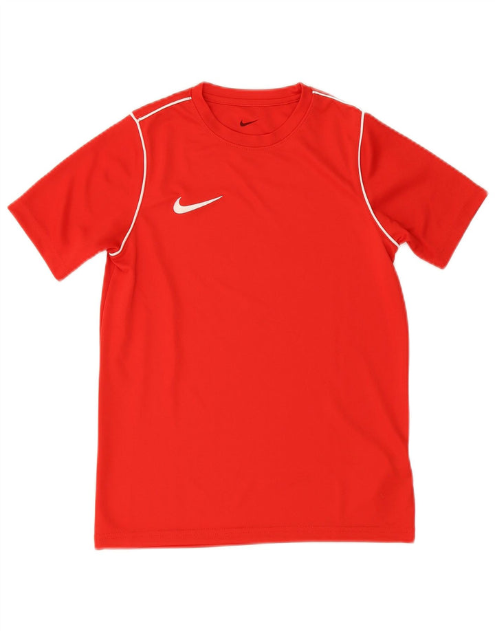 Футболка Nike Dri Fit для мальчиков, топ 10–11 лет, средний красный полиэстер
