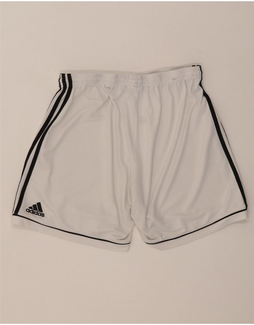 Мужские спортивные шорты Adidas большие белые из полиэстера