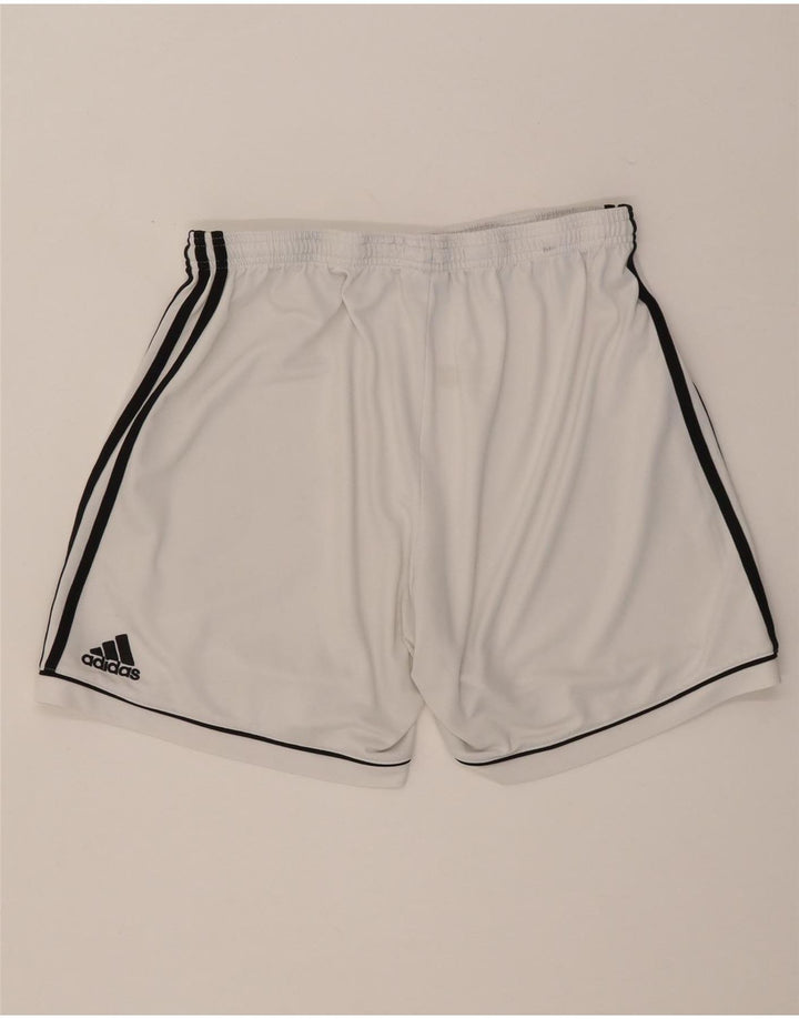 Мужские спортивные шорты Adidas большие белые из полиэстера