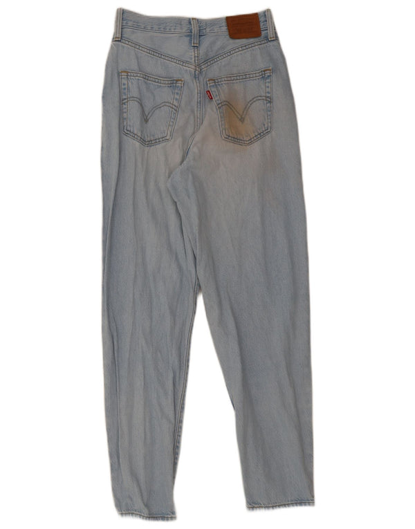 Женские зауженные джинсы свободного кроя с завышенной талией Levi's W25 L28, синий хлопок