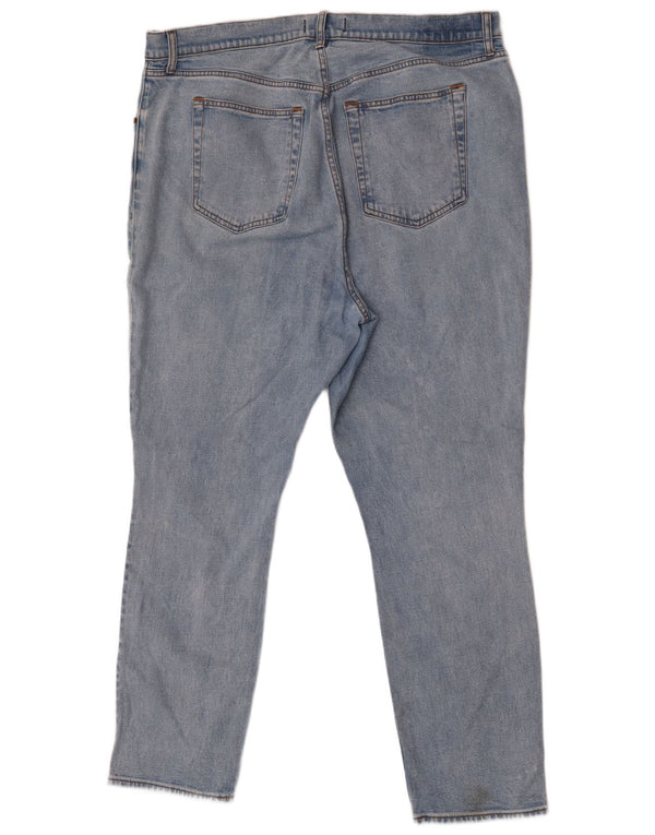 Женские прямые джинсы Abercrombie & Fitch с высокой посадкой США 20 3XL W35 L31 синие