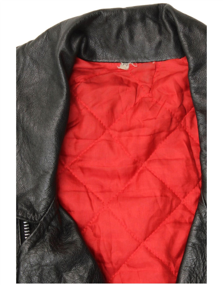 Мужская кожаная косуха VINTAGE IT 54 XL Black Biker