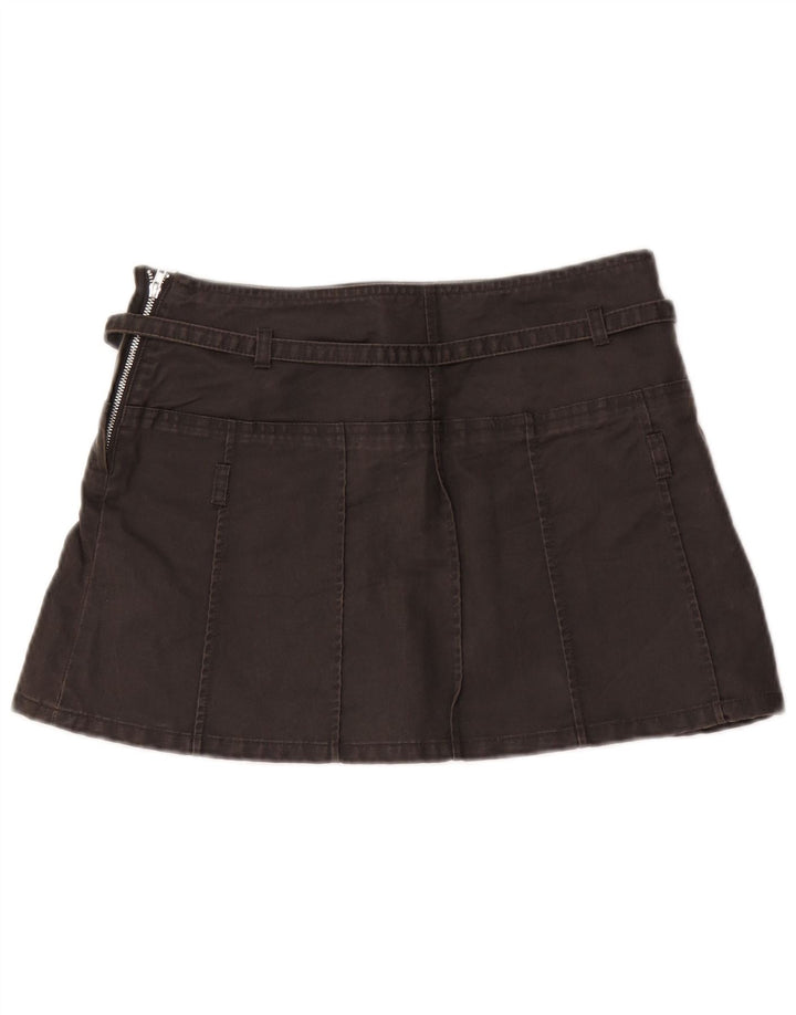 Женская мини-юбка Zara Small W26, черная из полиуретана