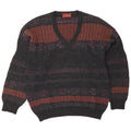 Мужской джемпер с v-образным вырезом Il Granchio, большой серый Fair Isle